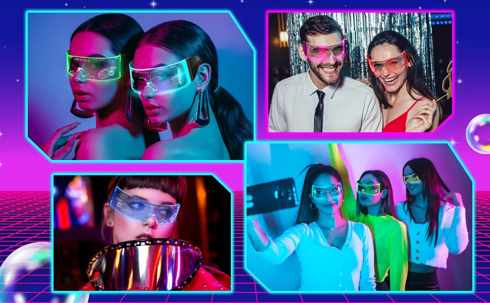 Flash and glow glasses