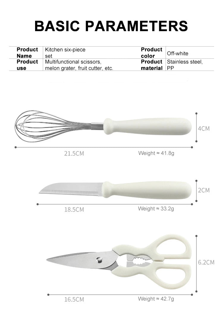 Kitchen 6-piece set, multi-functional combination set