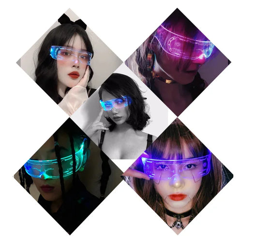 Flash and glow glasses